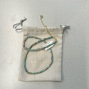 Kendra Scott Gold Strand Necklace in Variegated Turquoise